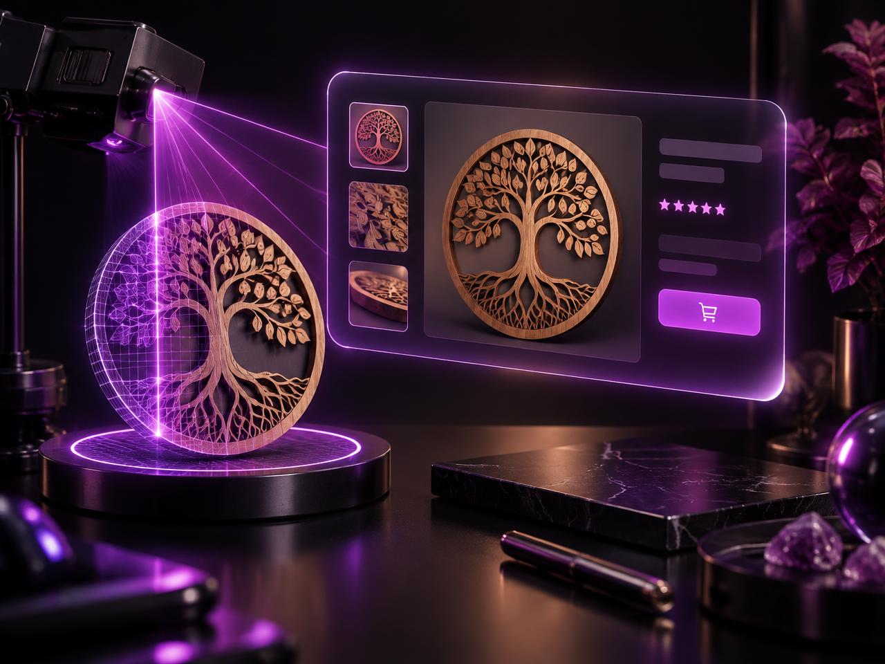 Illustration: market research on a laser-cut product